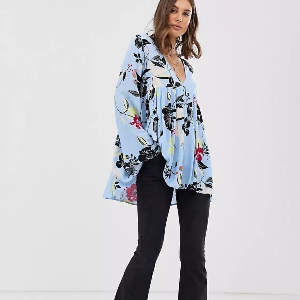 Free People Bella printed tunic, small